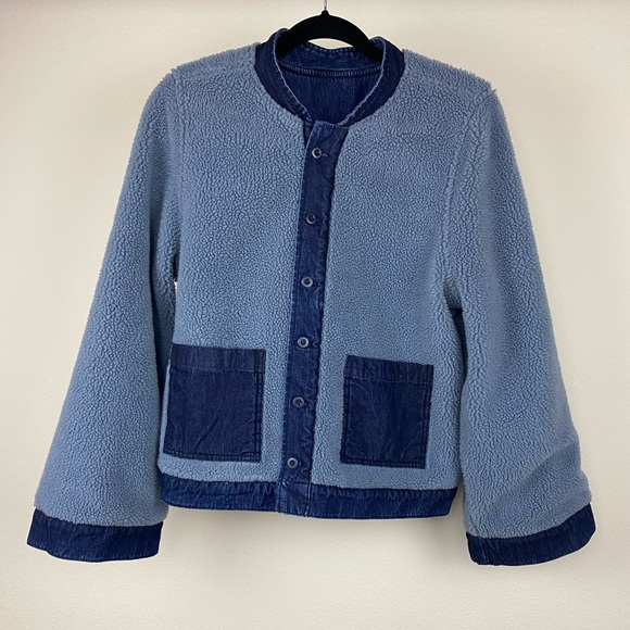 reversible sherpa jean jacket